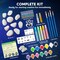 Glow-in-the-Dark Rock Painting Kit – Arts & Crafts DIY Set for Kids Ages 6-12, Includes Paints, Brushes, Stickers & Gems, Perfect Birthday or Holiday Gift
